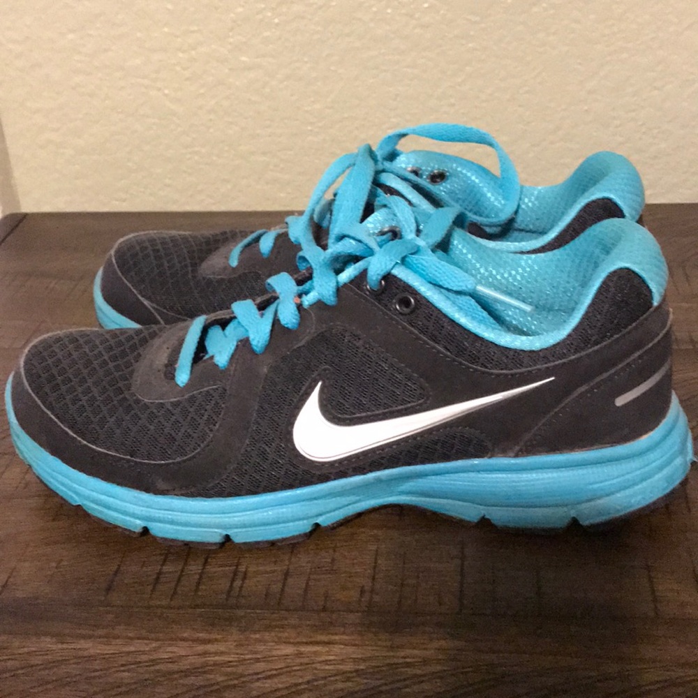 Blue Nike shoes